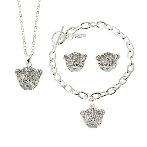 Me to You Bear Silver Necklace Bracelet and Earring Gift Set £14.99